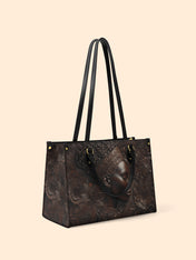 Crown Bloom Premium Leather Handbag QR0XD182