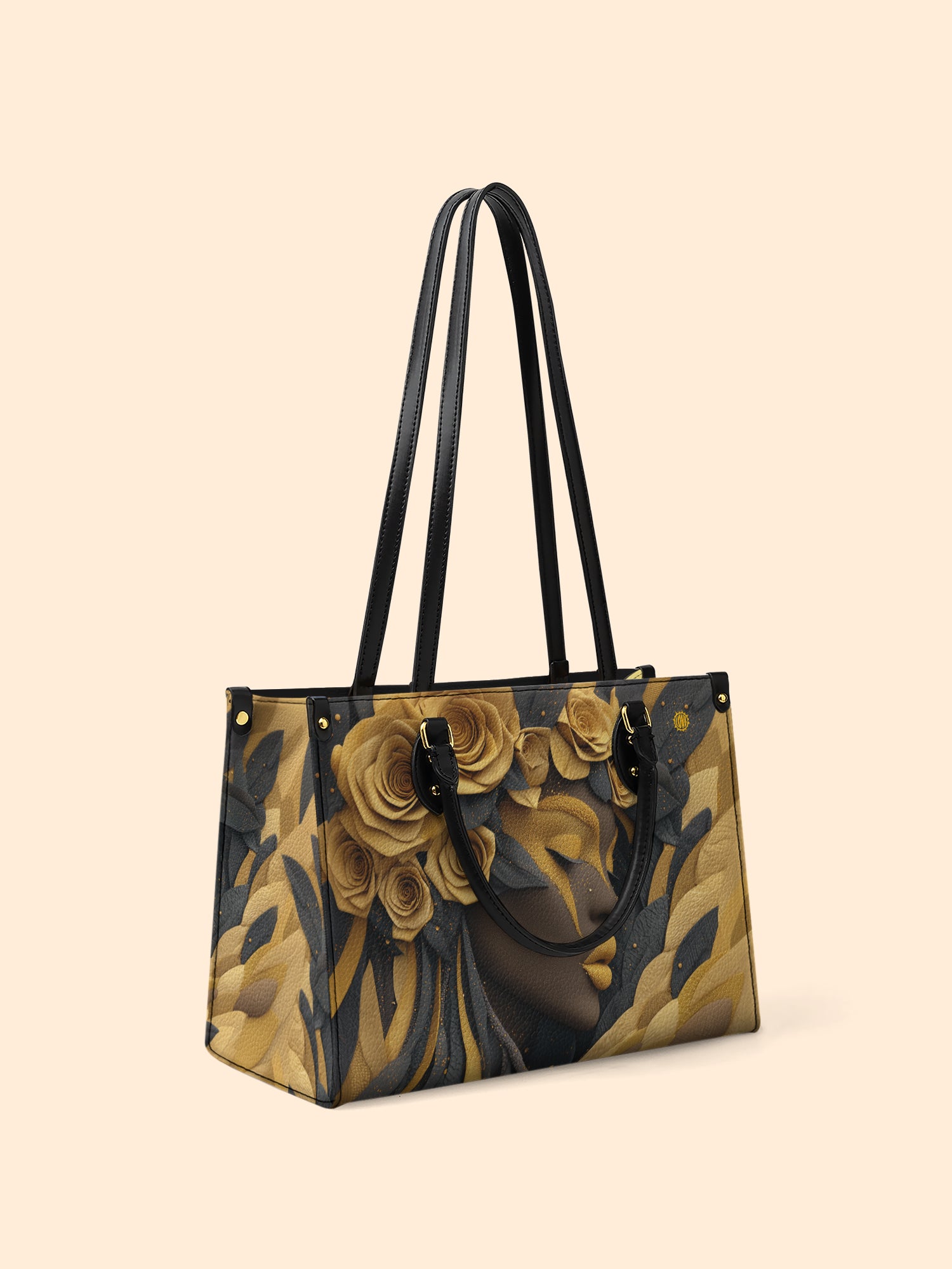 Melanin Bloom Premium Leather Handbag QR0TD109