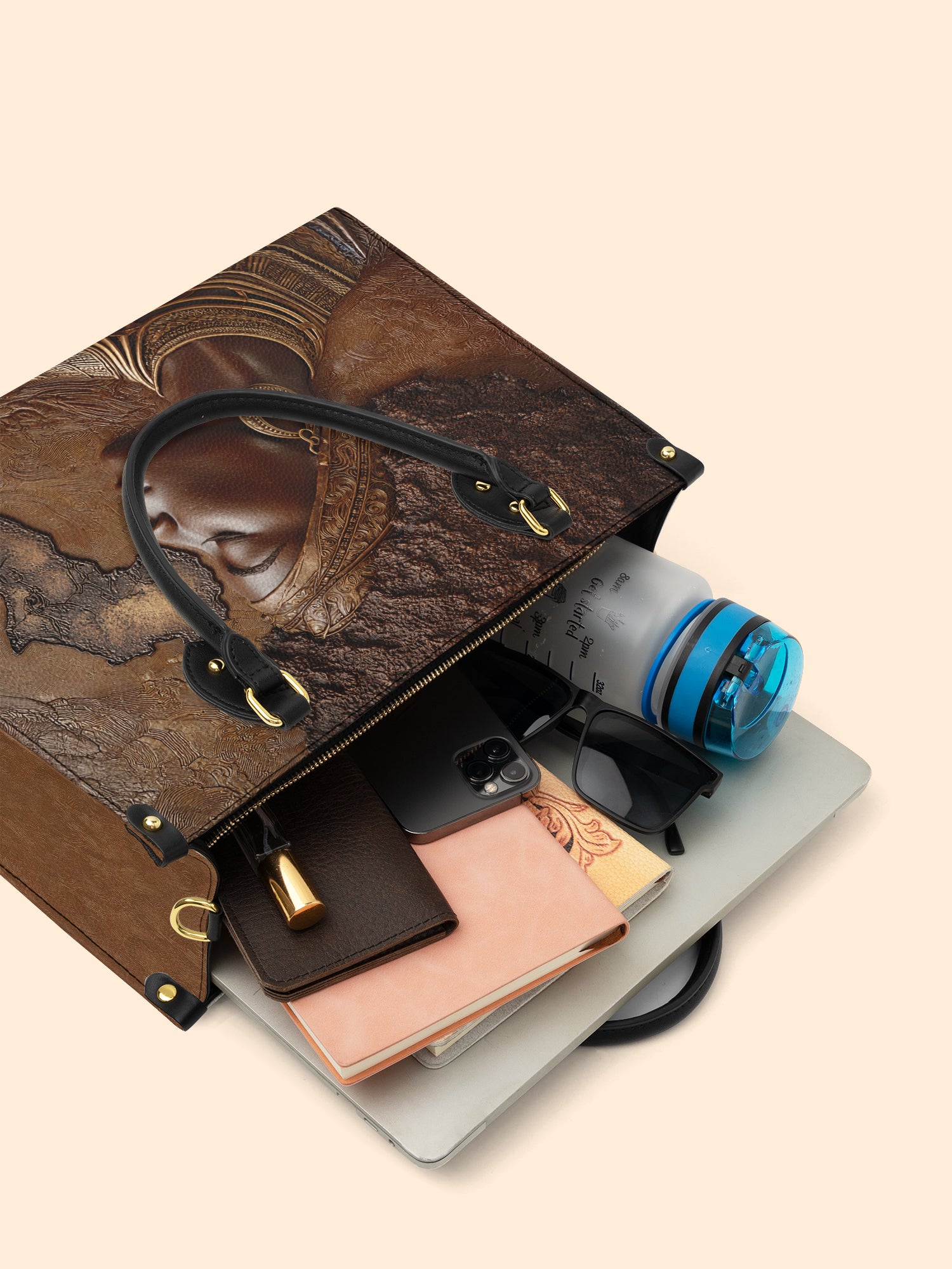 African Roots Premium Leather Handbag QR0TD157