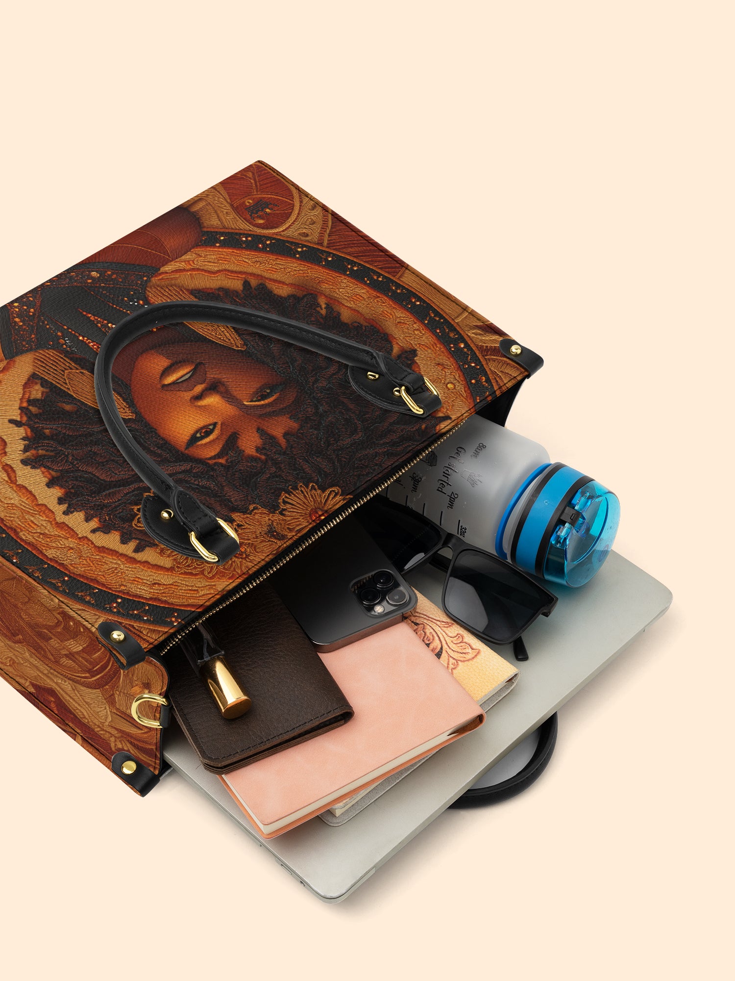 Obsidian Muse Premium Leather Handbag QR0XD227