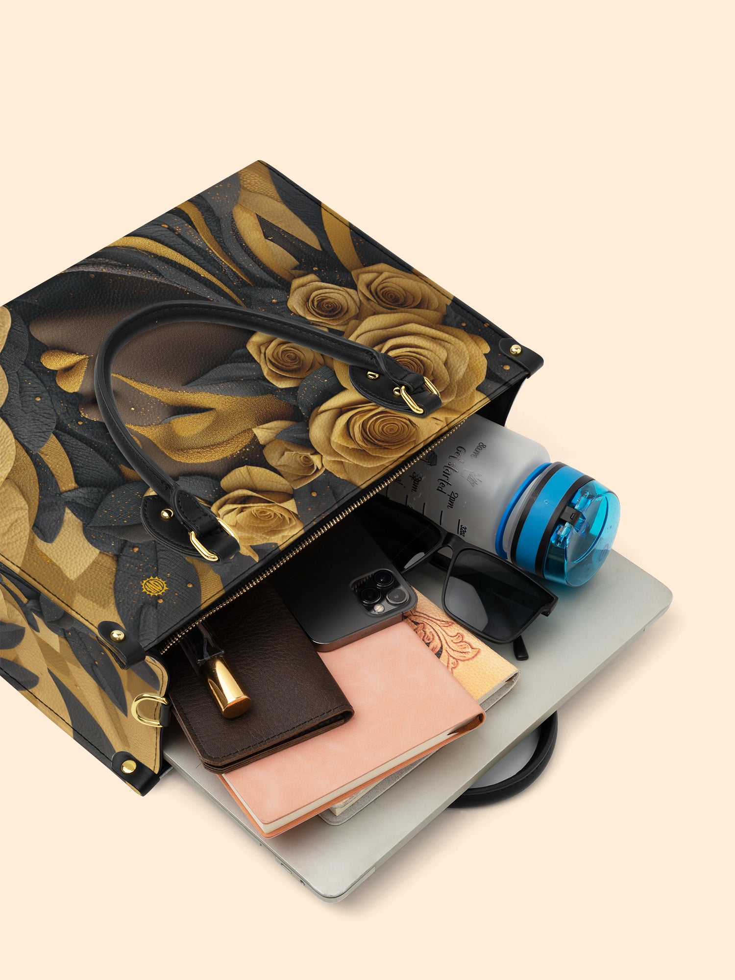 Melanin Bloom Premium Leather Handbag QR0TD109