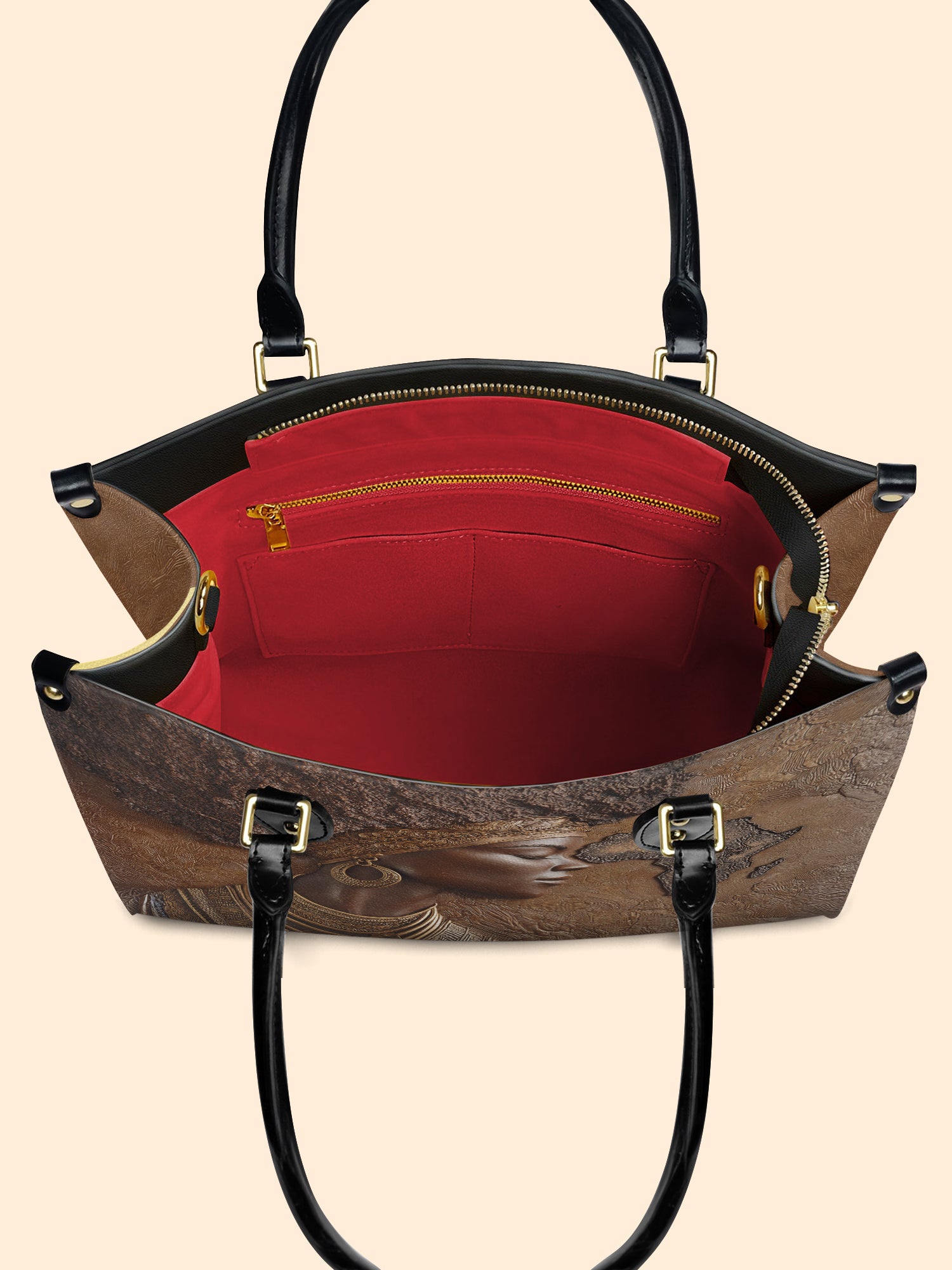 African Roots Premium Leather Handbag QR0TD157