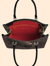 Crown Bloom Premium Leather Handbag QR0XD182