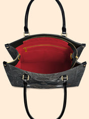 Black Orbit Premium Leather Handbag QR0XD243