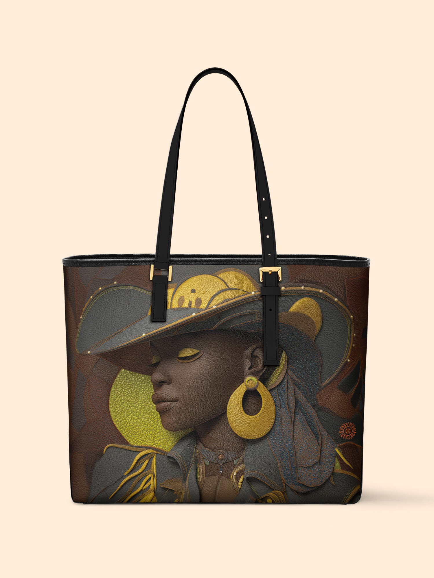 Desert Crown Sleek Leather Tote QR0TD109