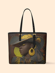 Desert Crown Sleek Leather Tote QR0TD109