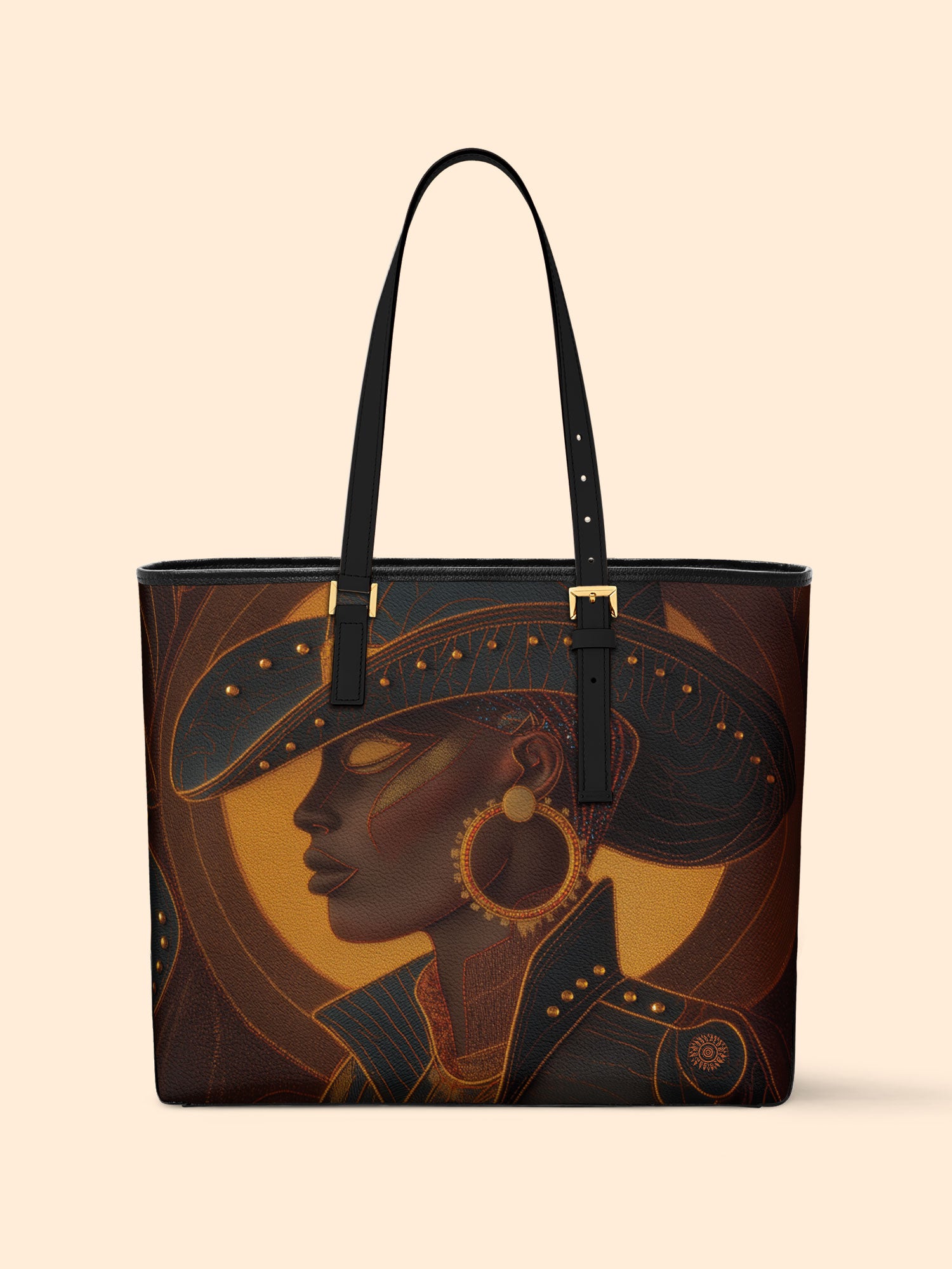 Bronzed Range Sleek Leather Tote QR0TD110