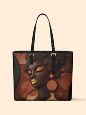 Twist & Rise Sleek Leather Tote QR0TD115