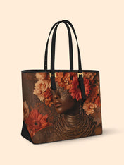 Mystic Bloom Sleek Leather Tote QR0TV031