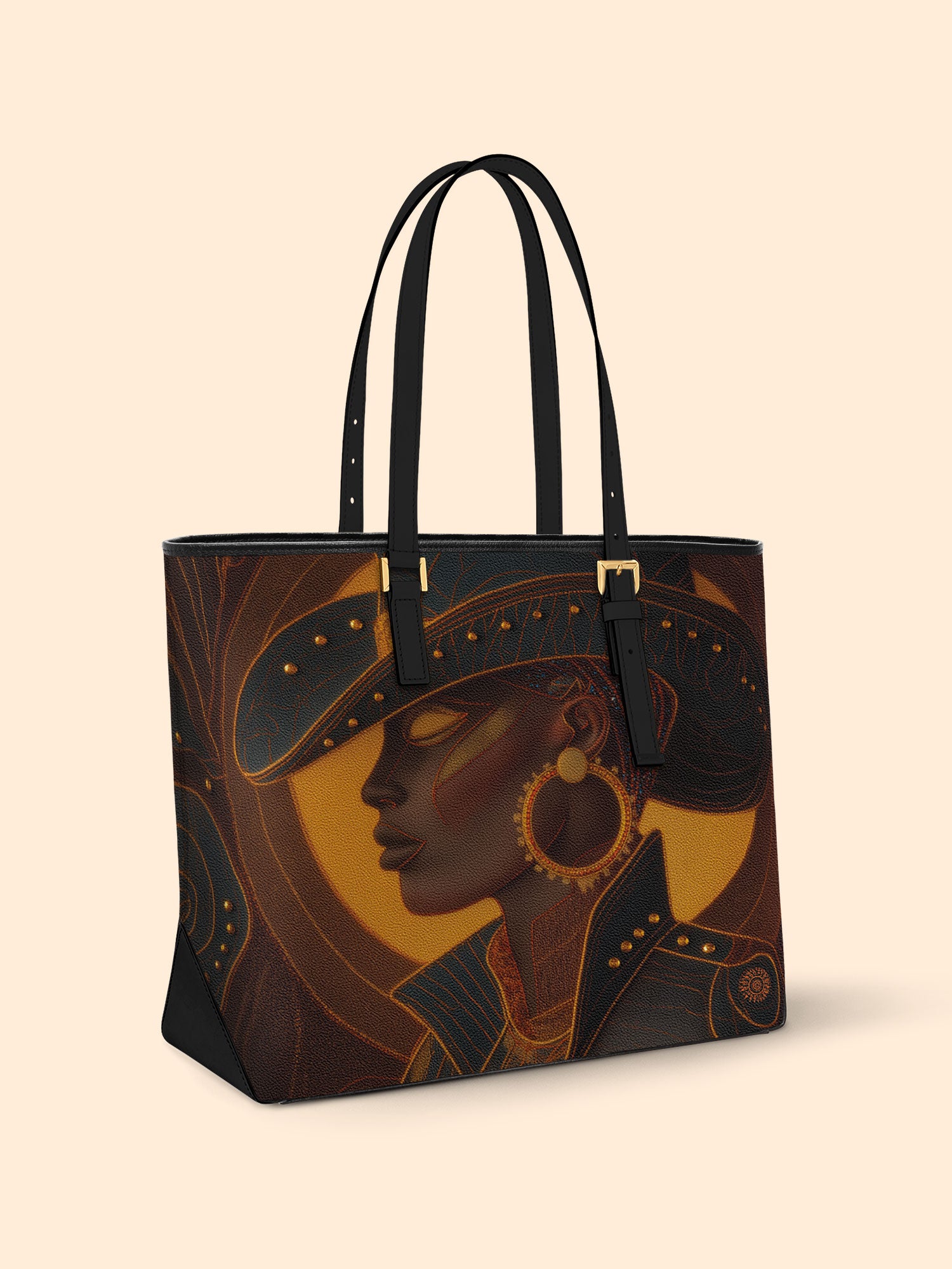 Bronzed Range Sleek Leather Tote QR0TD110