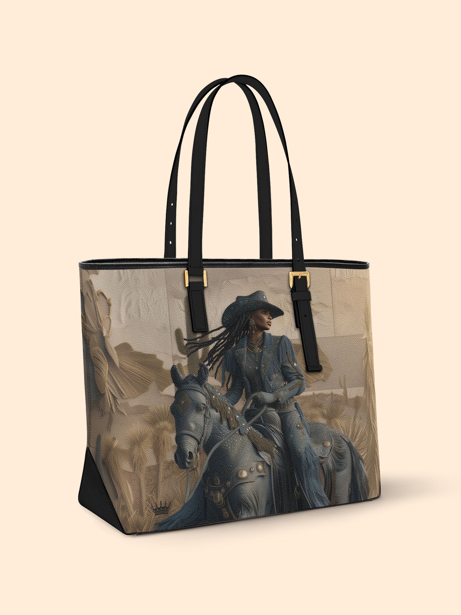 Sunkissed Spurs Sleek Leather Tote QR0TD076