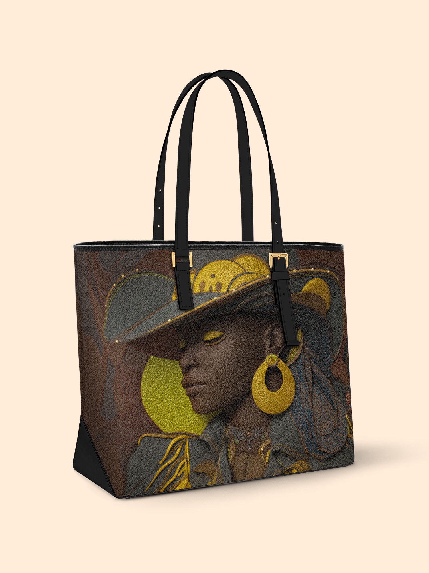 Desert Crown Sleek Leather Tote QR0TD109