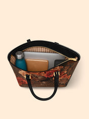 Mystic Bloom Sleek Leather Tote QR0TV031