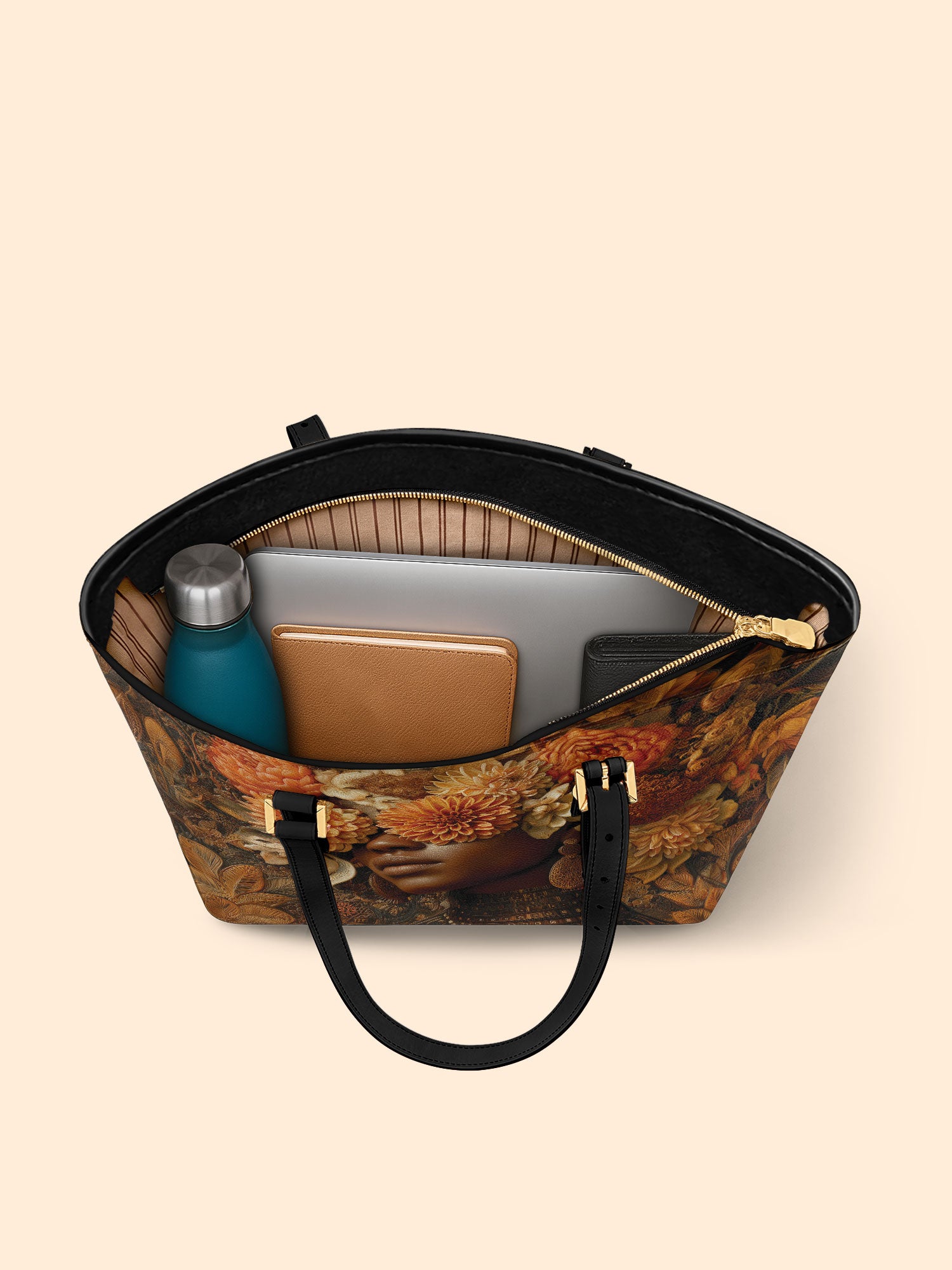 The Unveiling Bloom Sleek Leather Tote QR0TV033