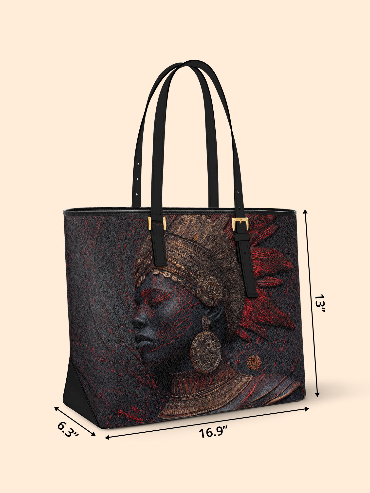 Inferno Spirit Sleek Leather Tote QR0TD065