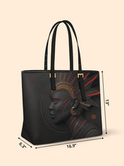 Ashes of Glory Sleek Leather Tote QR0TD067