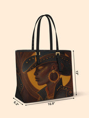 Bronzed Range Sleek Leather Tote QR0TD110