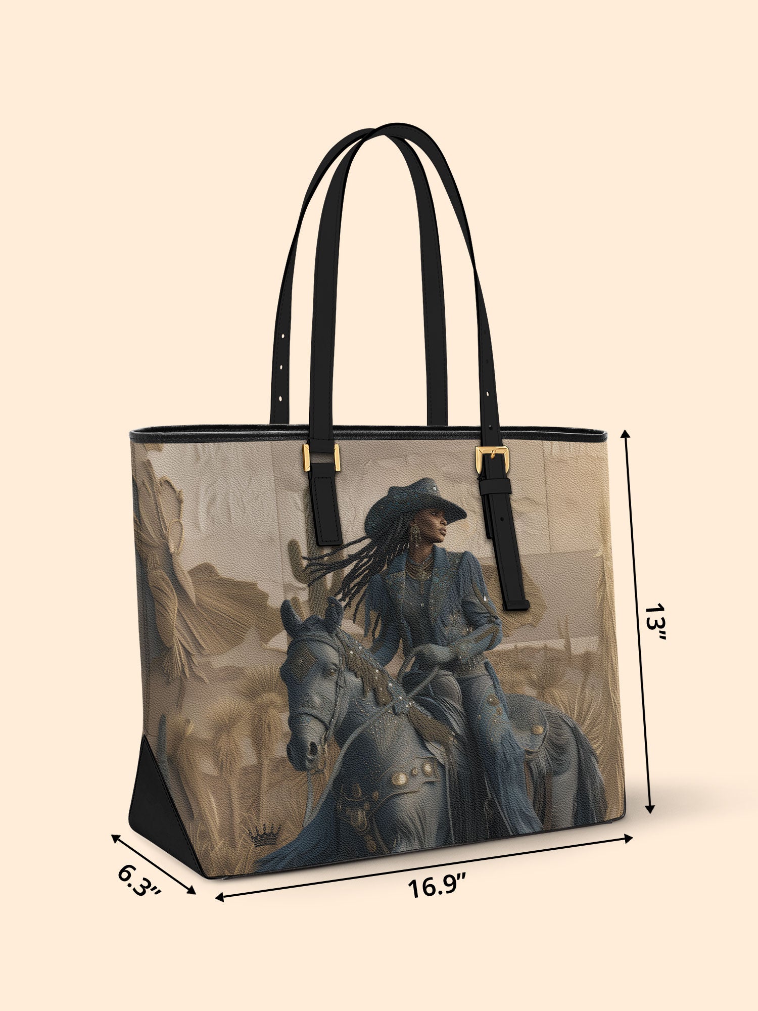 Sunkissed Spurs Sleek Leather Tote QR0TD076