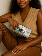 Flower Crown Serenity Slimline Zippy Wallet