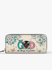 Flower Crown Serenity Slimline Zippy Wallet