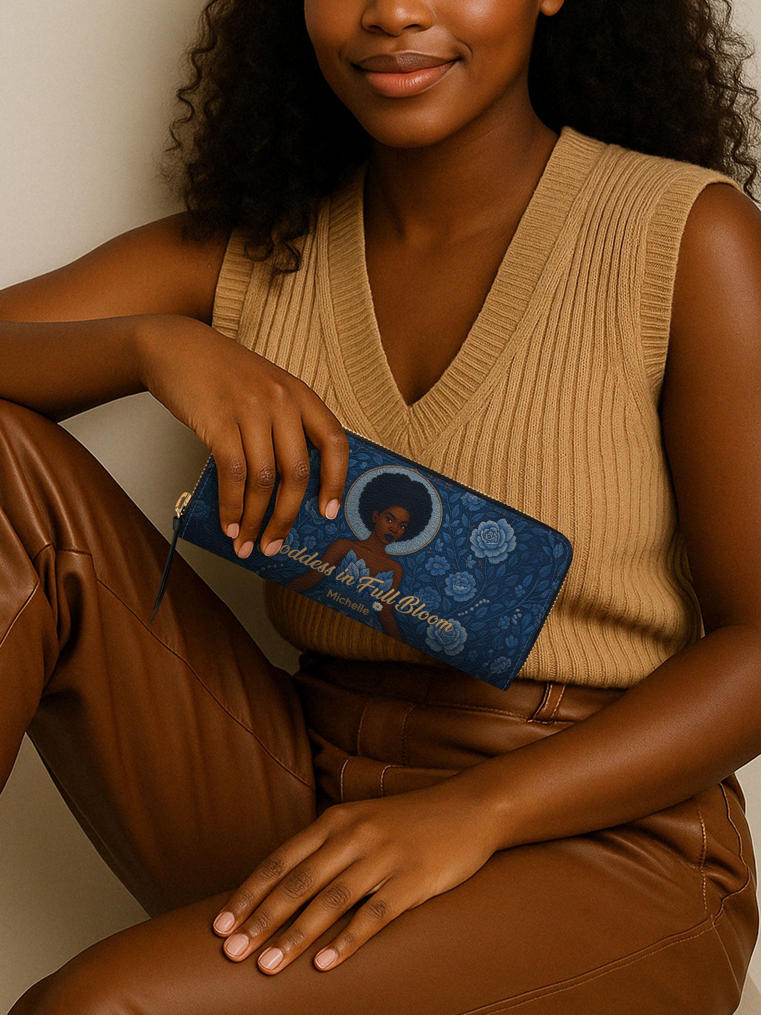 Goddess in Bloom Slimline Zippy Wallet