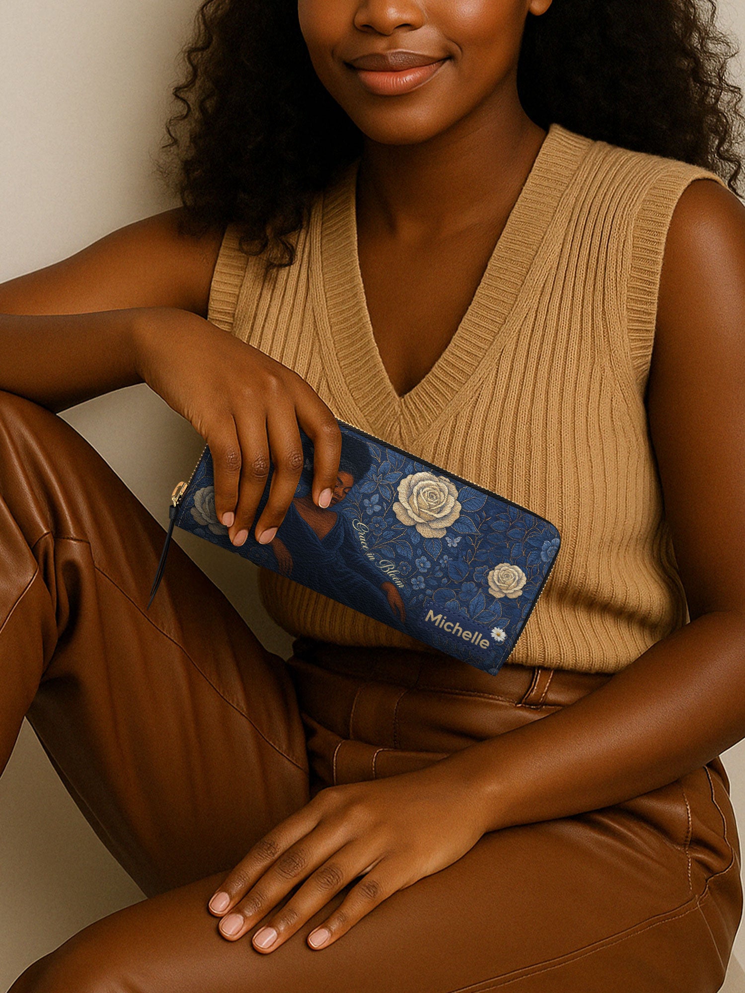 Grace in Bloom Slimline Zippy Wallet