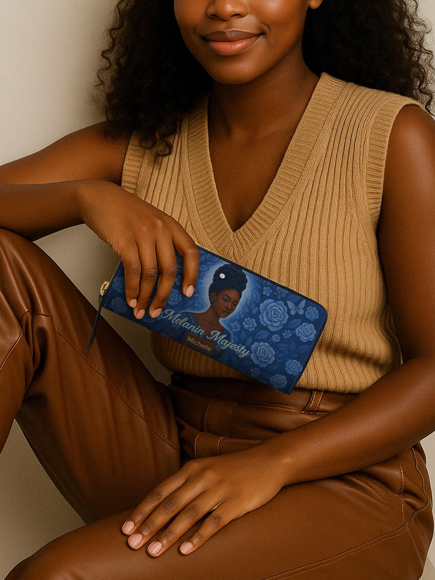Melanin Majesty Slimline Zippy Wallet