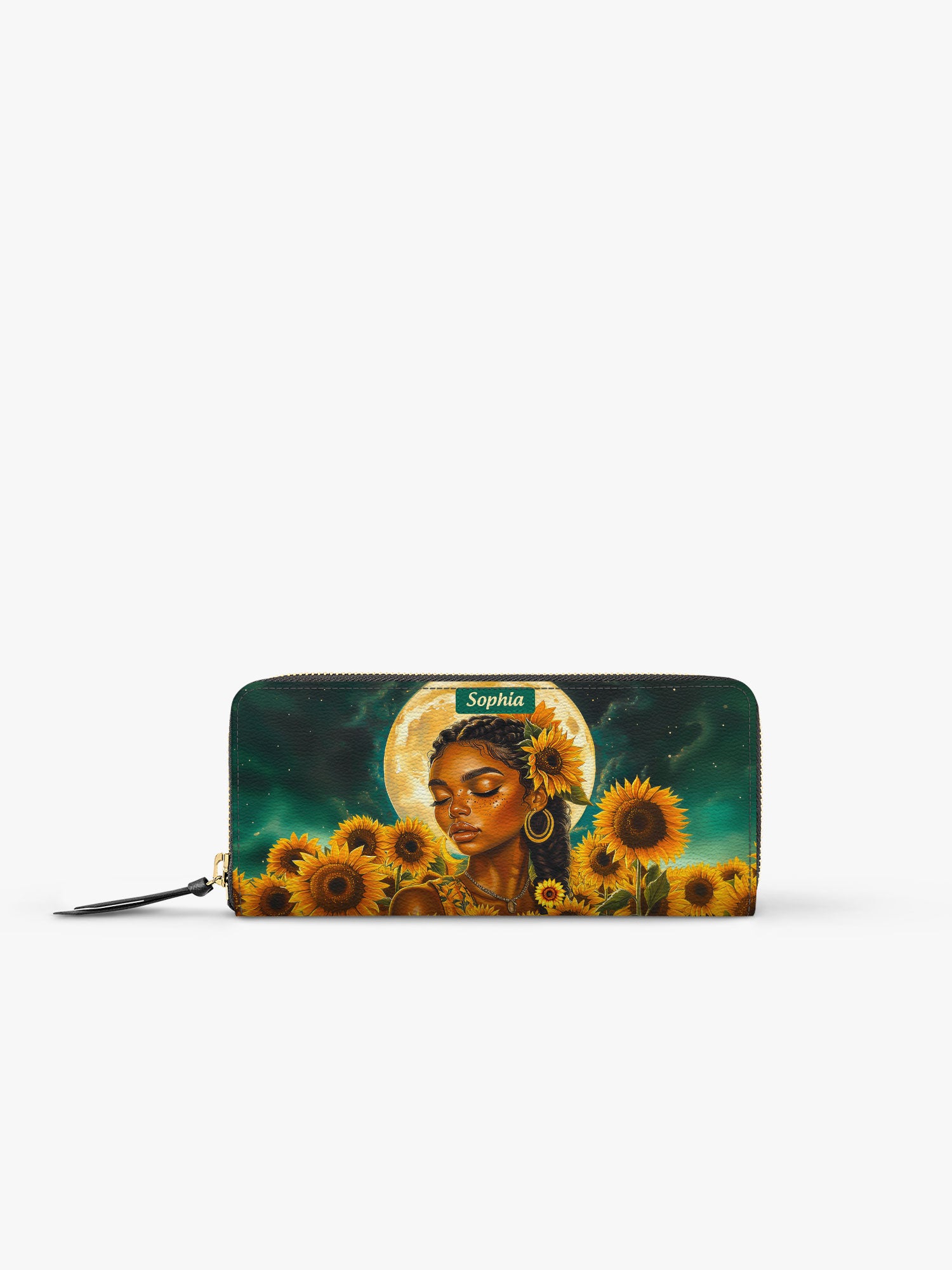 Sunflower Moonlight Slimline Zippy Wallet