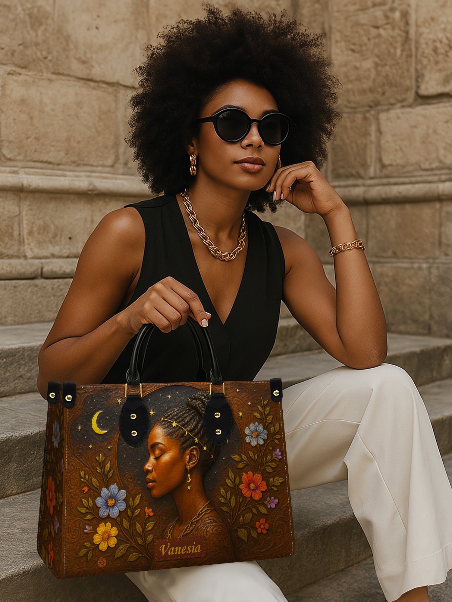 Graceful Bloom Premium Leather Handbag