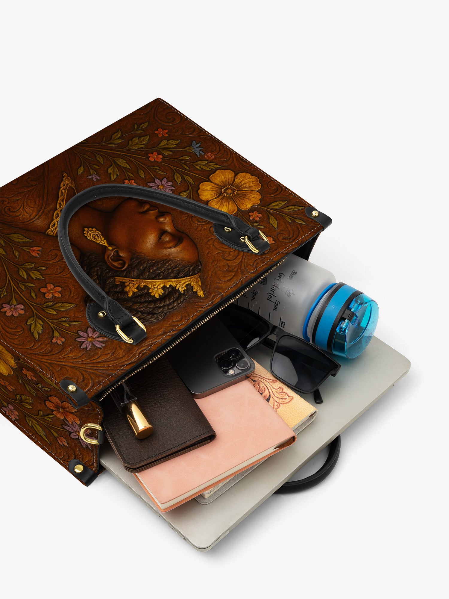 Blossoming Elegance Premium Leather Handbag