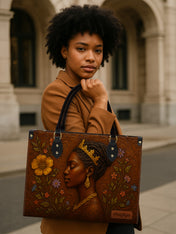 Blossoming Elegance Premium Leather Handbag