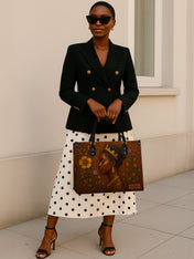 Blossoming Elegance Premium Leather Handbag