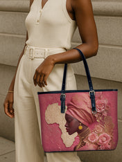 African Blossom Leather Bucket Bag QR0XD727