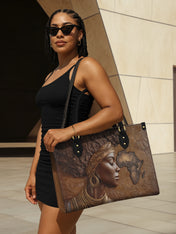 African Roots Premium Leather Handbag QR0TD157