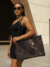 Crown Bloom Premium Leather Handbag QR0XD182