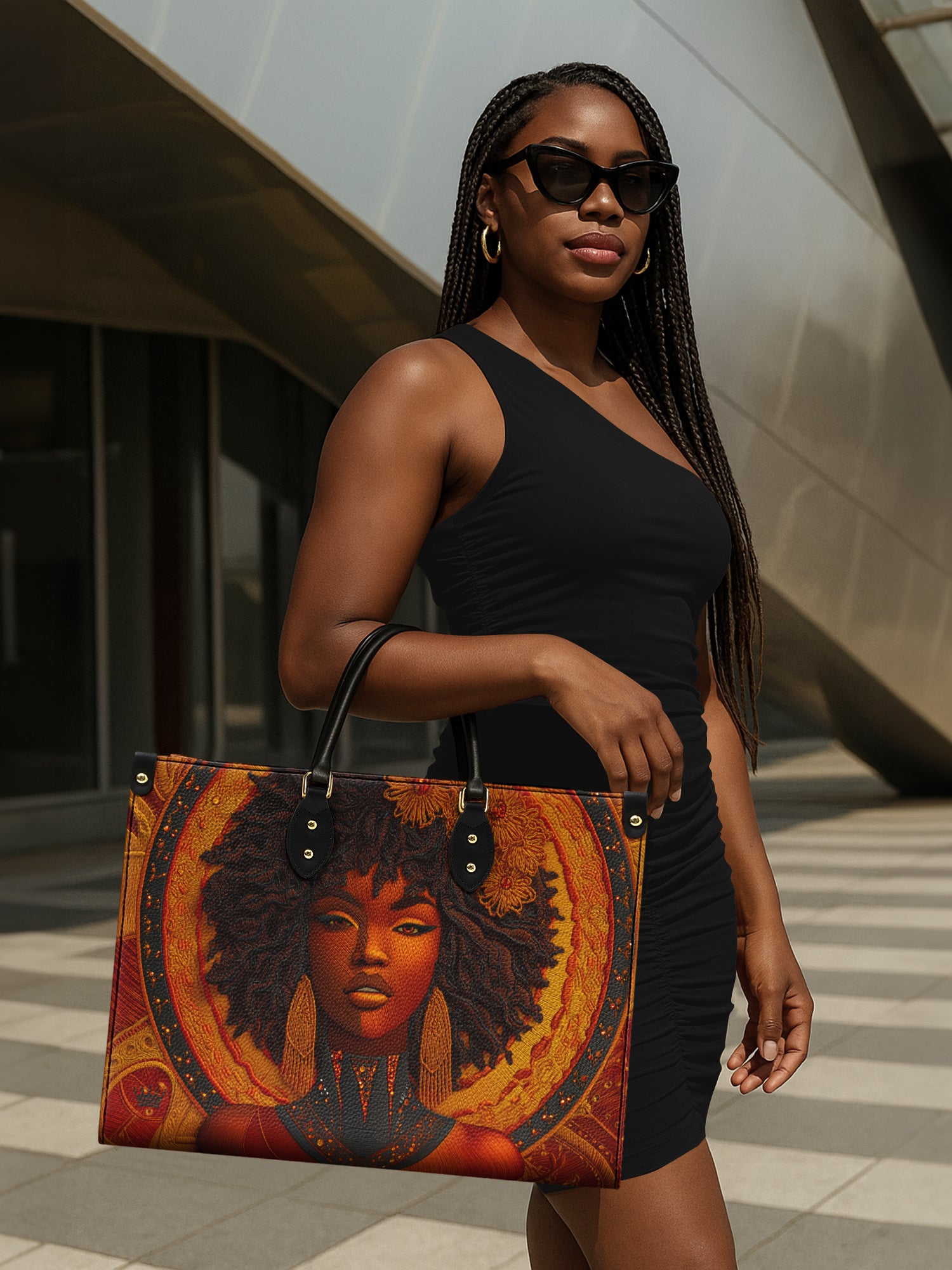 Obsidian Muse Premium Leather Handbag QR0XD227