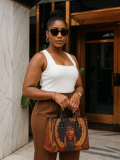 Obsidian Muse Premium Leather Handbag QR0XD227