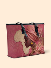 African Blossom Leather Bucket Bag QR0XD727