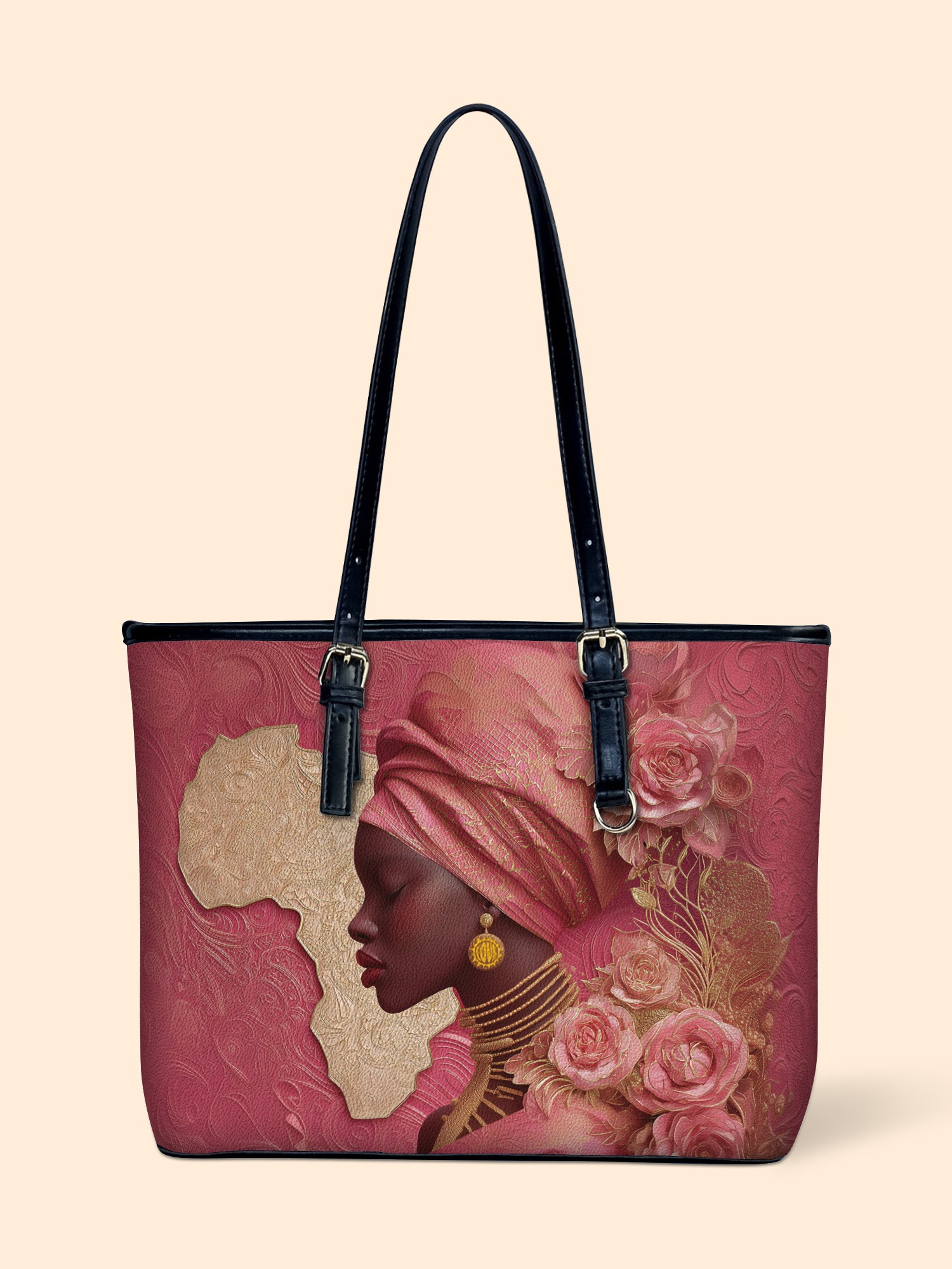 African Blossom Leather Bucket Bag QR0XD727