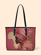African Blossom Leather Bucket Bag QR0XD727