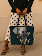 African Bloom Leather Bucket Bag QR0XD725