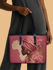African Blossom Leather Bucket Bag QR0XD727