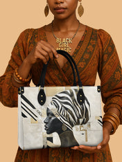 Symphony In Stripes Premium Leather Handbag QR0TV128