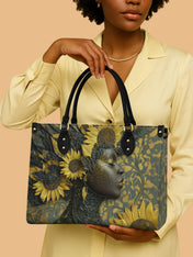 Sunflower Radiance Premium Leather Handbag QR0HH131