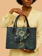 Emerald Cherokee Rose Premium Leather Handbag QR0XD333