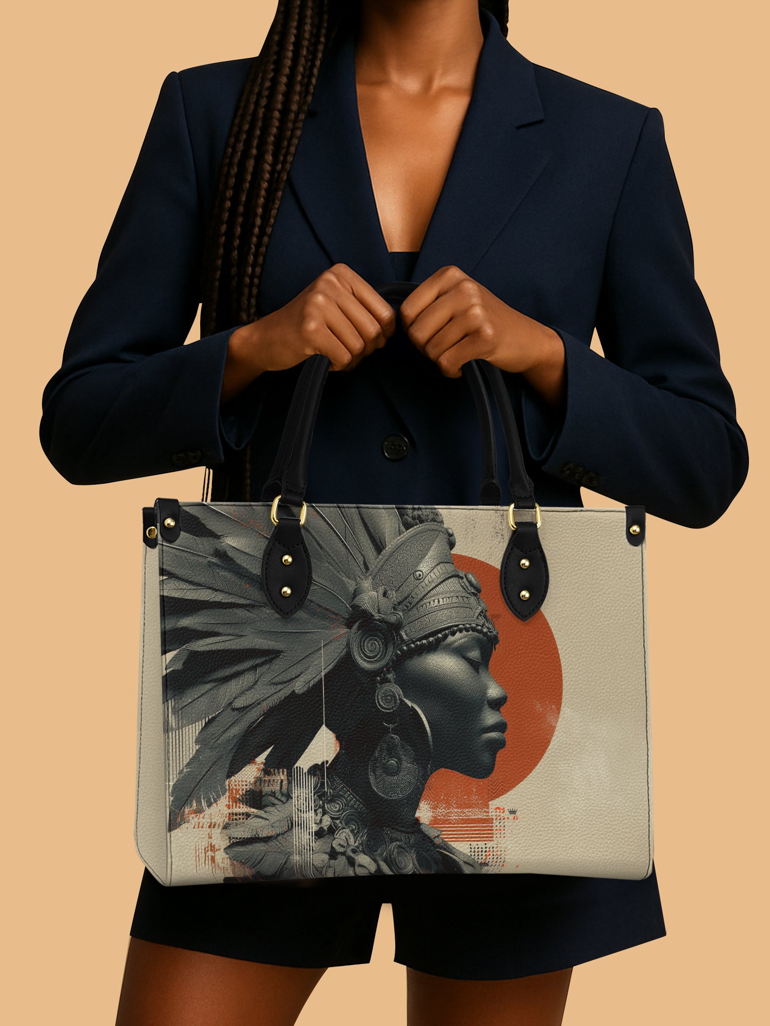 Zulu Warrior Premium Leather Handbag QR0HH139