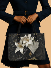 Ivory Lily Goddess Premium Leather Handbag QR0XD334