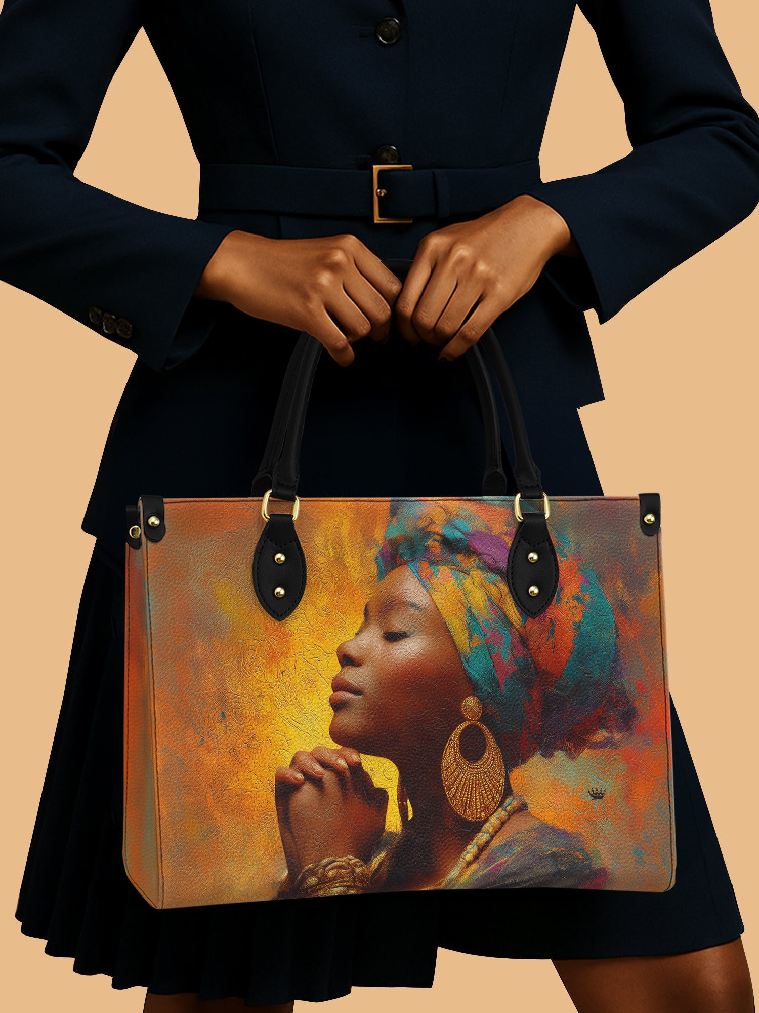 Ebon Grace Premium Leather Handbag QR0HH086