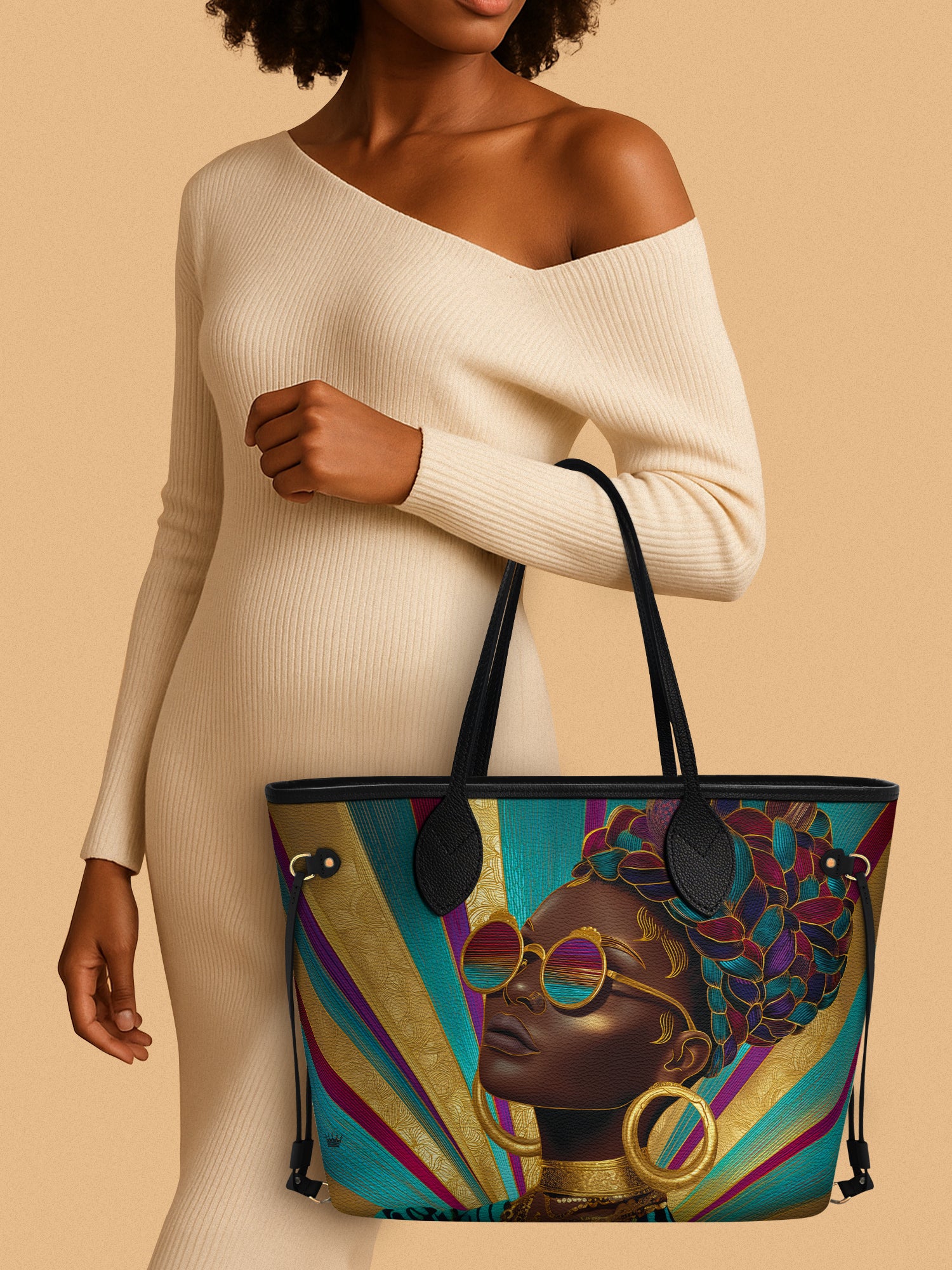 Golden Radiance Classic Shopper Tote QR0XD412