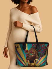 Golden Radiance Classic Shopper Tote QR0XD412